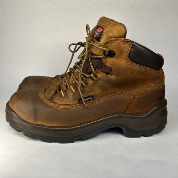 Red Wing 2327 Women Size 8.5D Brown Leather Safety Steel Toe Waterproof Boot - Picture 2 of 10